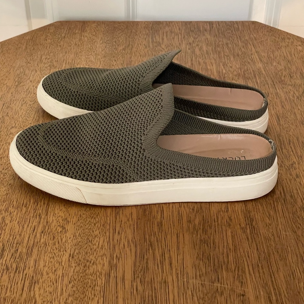Lucky Brand Olive Green Slip-On Shoes Size 6.5